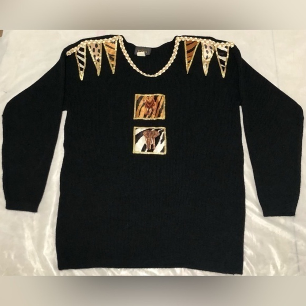 Vintage Focus USA Black Sweater